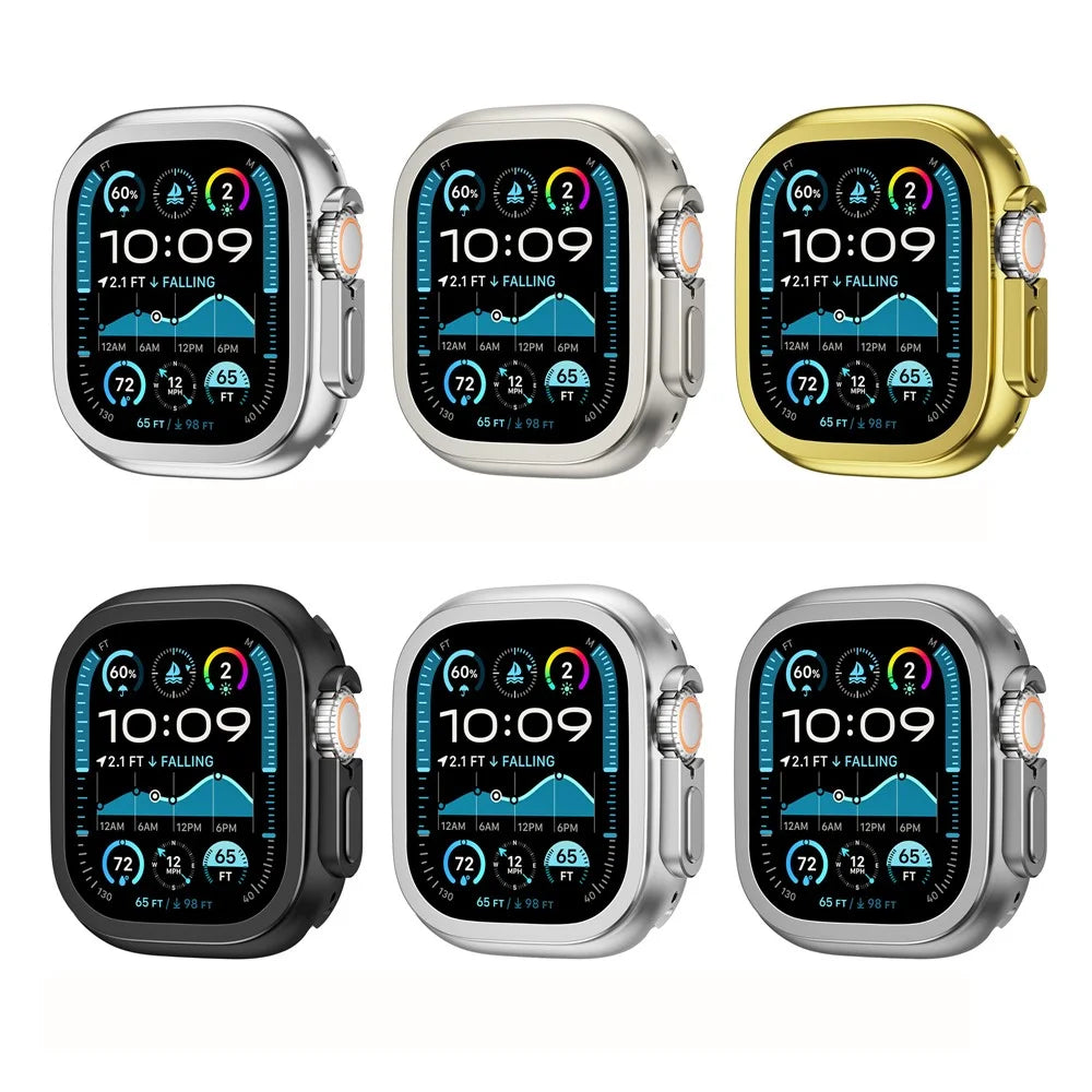 For Apple Watch Ultra 3 / Ultra 2 / Ultra 49mm Watch Case Zinc Alloy + PC Protective Cover - Black - 7