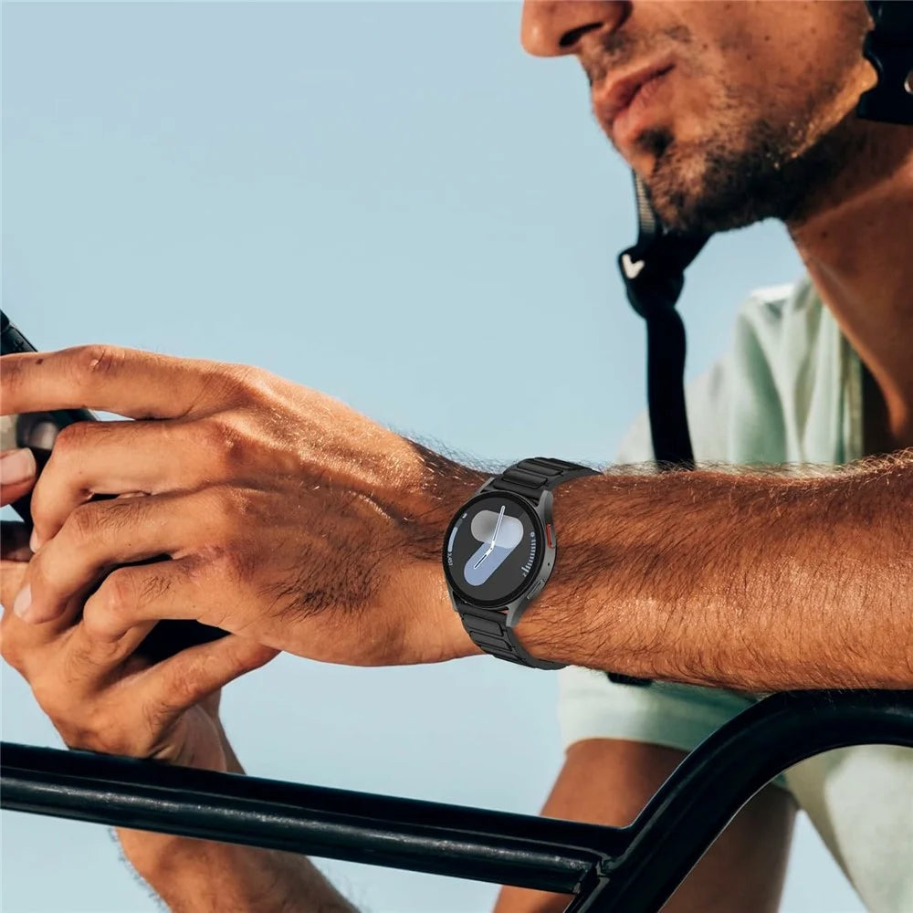 KALEBOL 22mm Silicone Watch Strap for Samsung Galaxy Watch3 45mm / Huawei Watch GT 5 46mm / GT 5 Pro 46mm I-Shaped Band - Black - 6