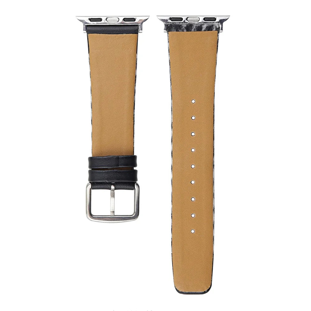 Woolen Fabric Leather Strap for Apple Watch Series 11 10 42mm / 9 8 7 41mm / SE3 SE2 SE 6 5 4 40mm / 3 2 1 38mm Watch Band - Wine Red - 2
