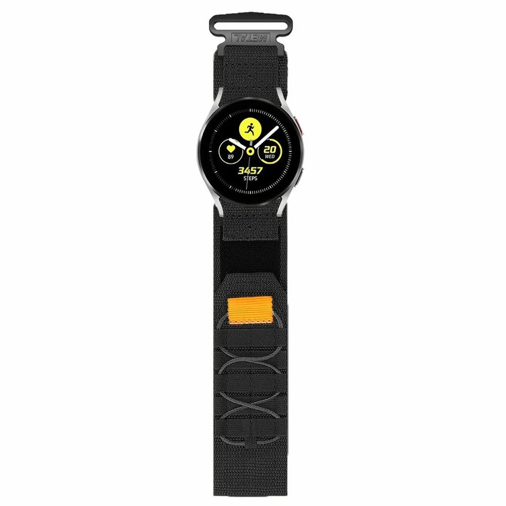 18mm Watch Band For Huawei Watch GT 5 Pro 42mm / GT 5 41mm / GT 4 41mm Nylon Magic Tape Strap - Black - 2