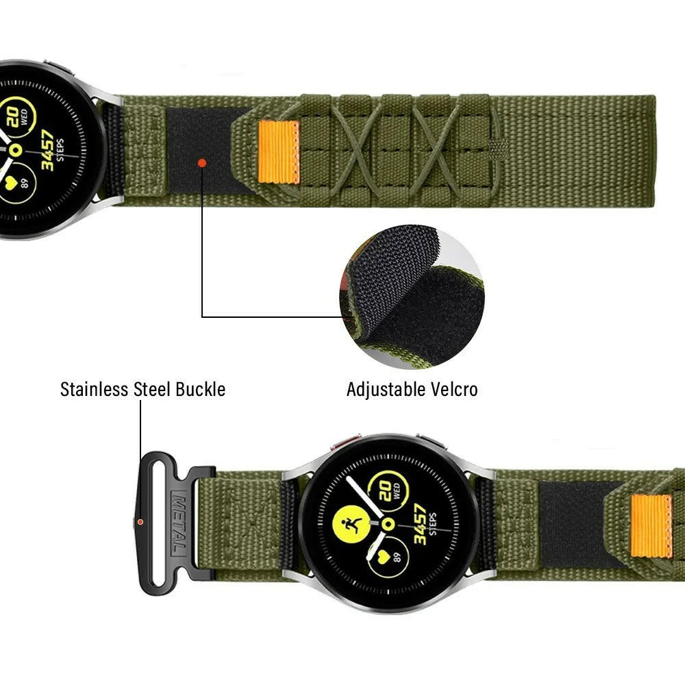 18mm Watch Band For Huawei Watch GT 5 Pro 42mm / GT 5 41mm / GT 4 41mm Nylon Magic Tape Strap - Black - 7