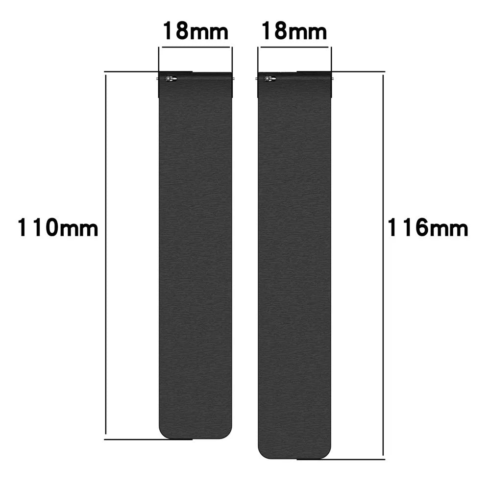 18mm Watch Band for Huawei Watch GT 5 Pro 42mm / GT 5 41mm / GT 4 41mm Magnetic Silicone Strap - Black / Red - 6