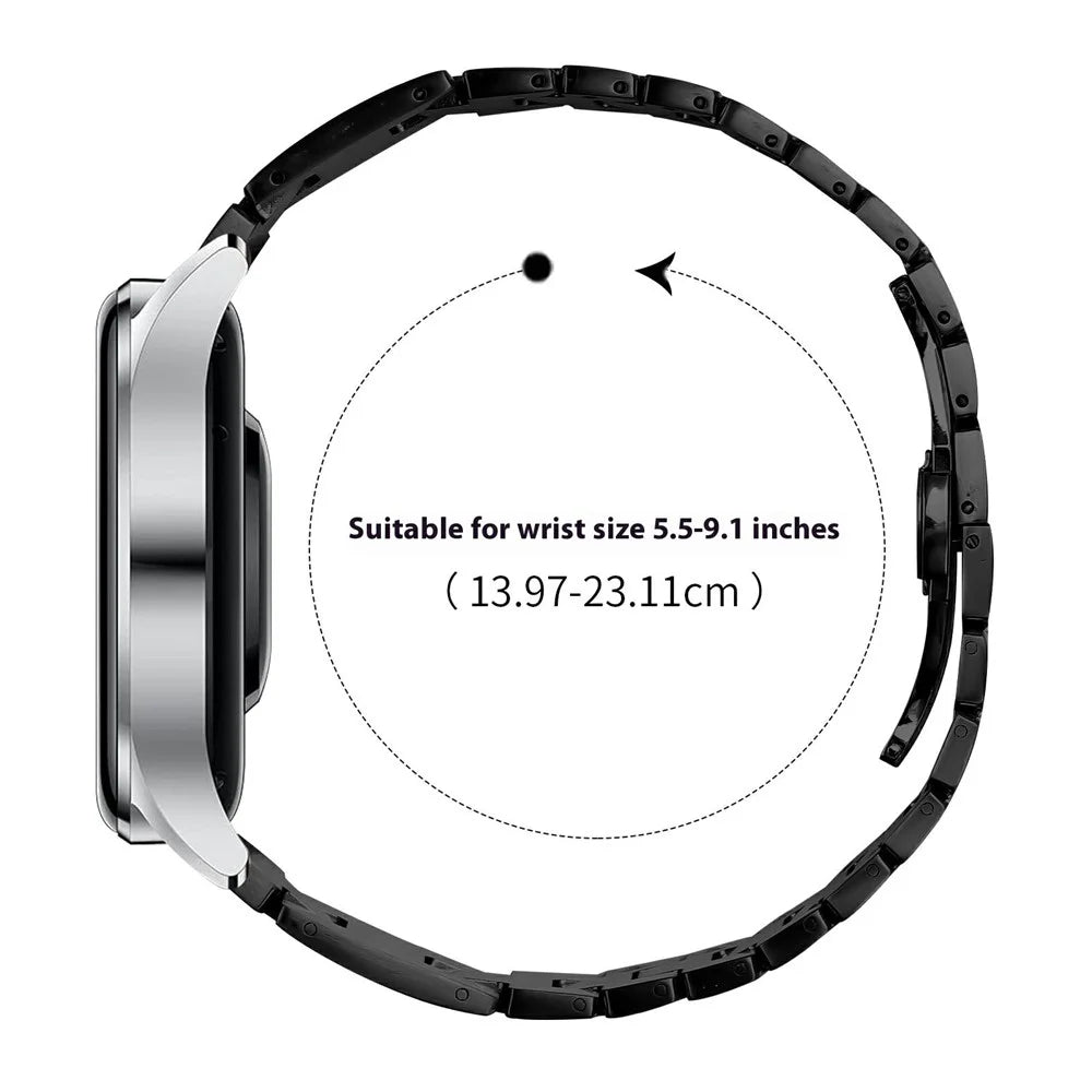 For Huawei Watch GT 3 SE Replacement Strap H Type Metal Watch Band - Black - 7
