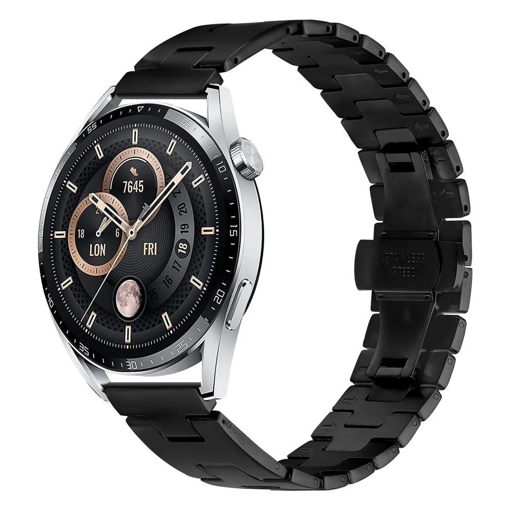 For Xiaomi Watch S1 Pro Replacement Strap H Type Metal Watch Band - Black - 3