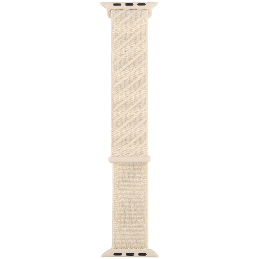Watch Band For Apple Watch Ultra 3 2 1 49mm / Series 11 10 46mm / 9 8 7 45mm / SE3 SE2 SE 6 5 4 44mm / 3 2 1 42mm Nylon Sport Loop Strap - Starlight - 3