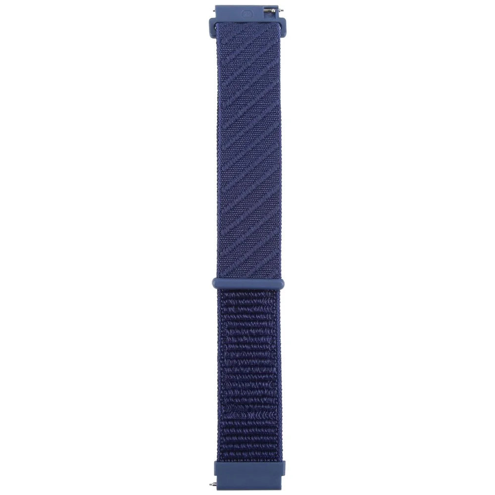 22mm Watch Band For Huawei Watch GT 5 Pro 46mm / GT 5 46mm / GT 4 46mm / Watch 4 / Samsung Galaxy Watch3 Nylon Loop Strap - Dark Blue - 3