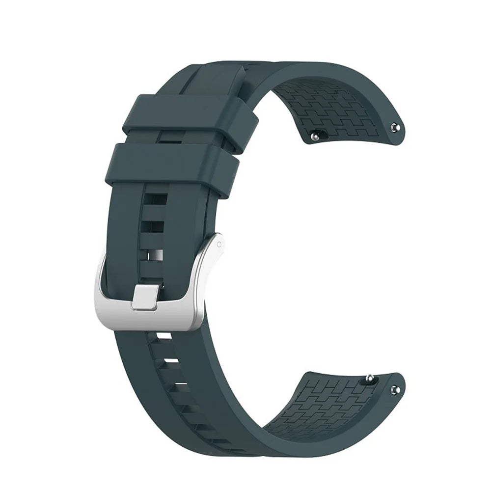 Silicone Smart Watch Band Replacement Adjustable Strap 20mm for Honor Watch ES / Watch GT 2 42mm - Midnight Green - 4