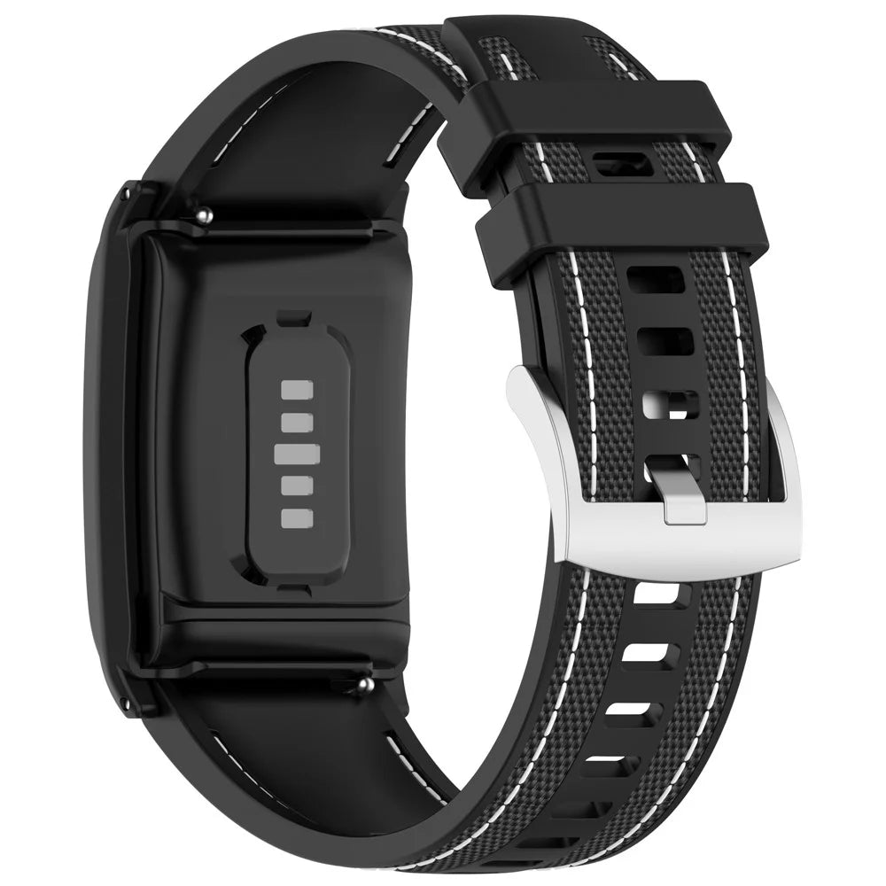 For WHOOP WHOOP 5.0 / 5.0 LIFE MG / 5.0 Peak / 5.0 One / 4.0 / 3.0 Fitness Tracker Wrist Strap Silicone Nylon Band with Protective Case - Black - 1