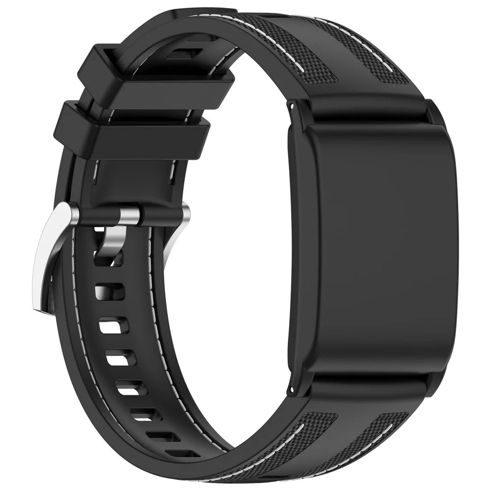 For WHOOP WHOOP 5.0 / 5.0 LIFE MG / 5.0 Peak / 5.0 One / 4.0 / 3.0 Fitness Tracker Wrist Strap Silicone Nylon Band with Protective Case - Black - 4
