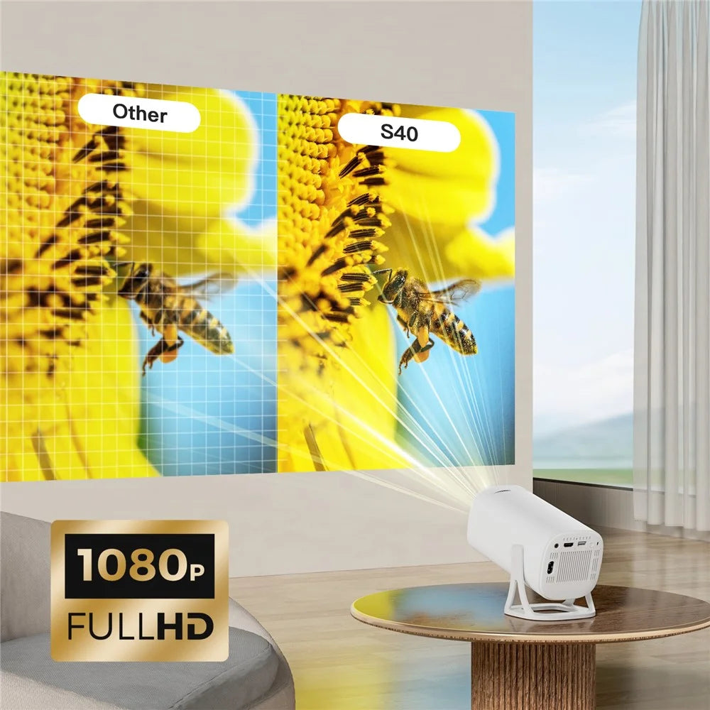 S40 Ultra Portable Projector Android Gaming Projector LED 1024x600P 120 ANSI Lumens 30-100 Inch Screen - US Plug - 5