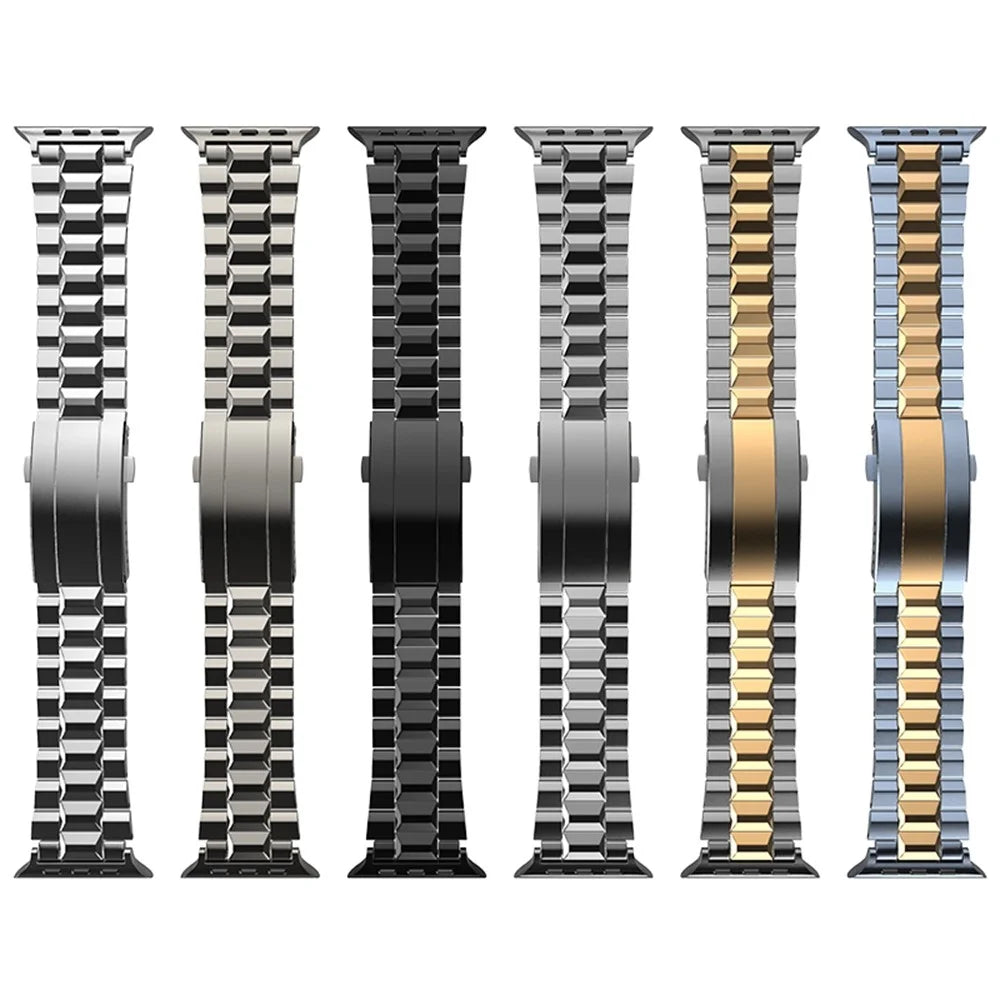 Wrist Band for Apple Watch Ultra 3 2 1 49mm / Series 11 10 46mm / 9 8 7 45mm / SE3 SE2 SE 6 5 4 44mm / 3 2 1 42mm Titanium Alloy Replacement Watch Strap - Titanium - 7