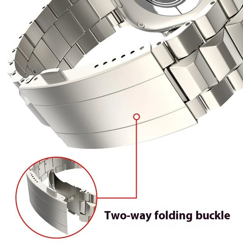 Wrist Band for Apple Watch Series 11 10 42mm / 9 8 7 41mm / SE3 SE2 SE 6 5 4 40mm / 3 2 1 38mm Titanium Alloy Replacement Watch Strap - Titanium - 4