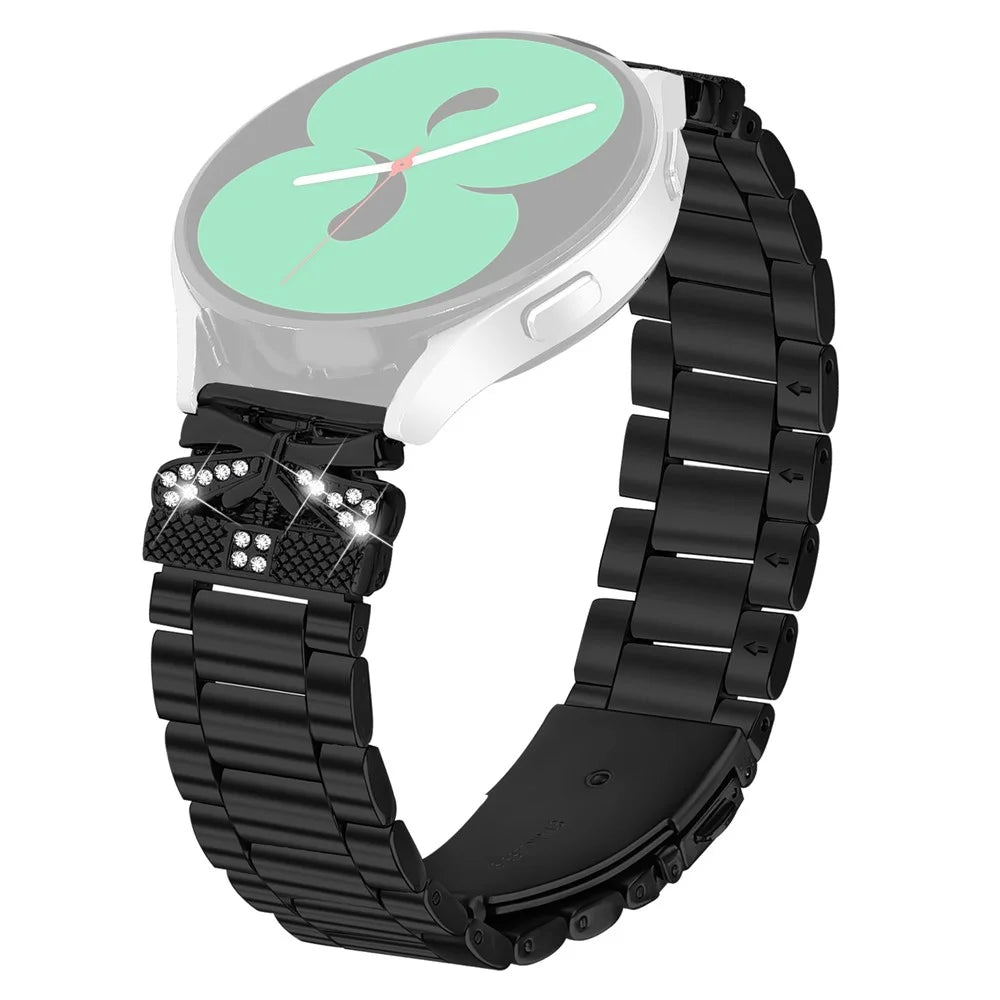 Replacement Strap for Garmin Forerunner 645 / 645 Music Butterfly Rhinestones Decor Metal Watch Band - Black - 1