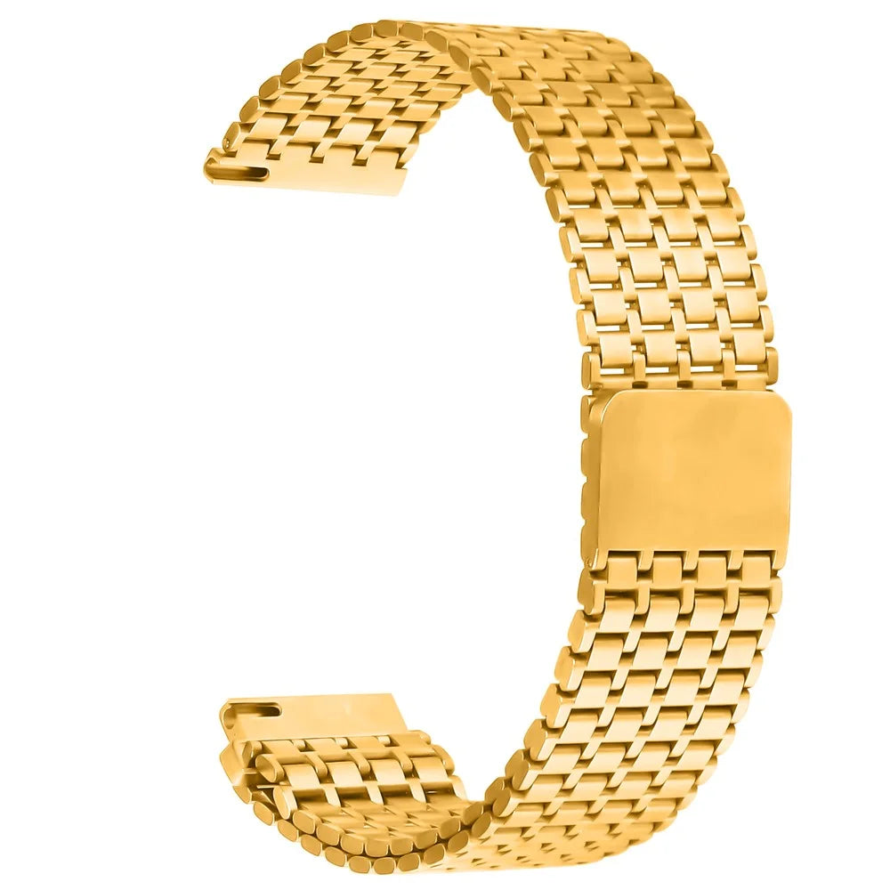 For Huawei Watch 3 Pro New Bands Adjustable Stainless Steel Magnetic Clasp Watchband Wrist Strap - Gold - 1