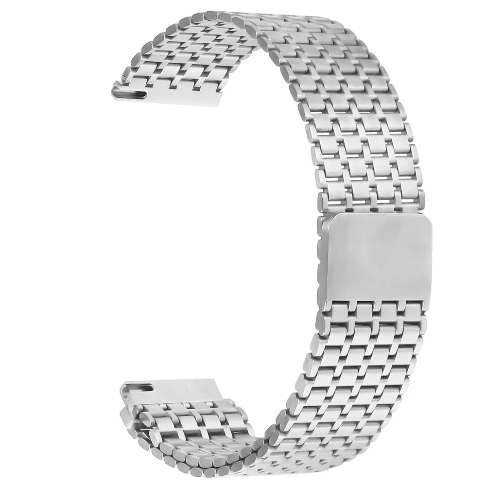 For Huawei Watch GT 46mm / 42mm Runner Bands Replacement Stainless Steel Magnetic Clasp Silver Watch Strap - 1
