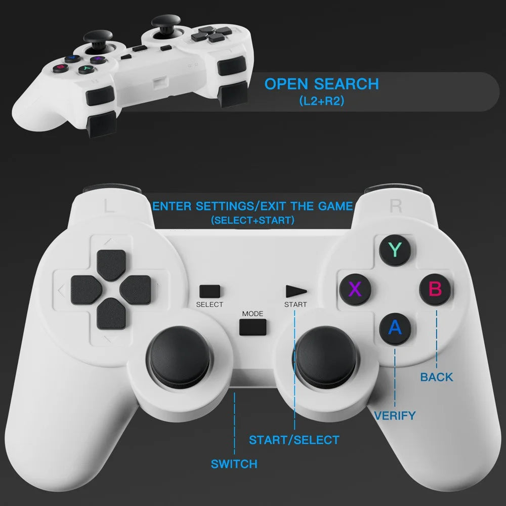 P30MAX Portable Gaming Projector with 2 Controller 720P HD Android 11 36000+ Games Screen Projection Device - EU Plug - 4
