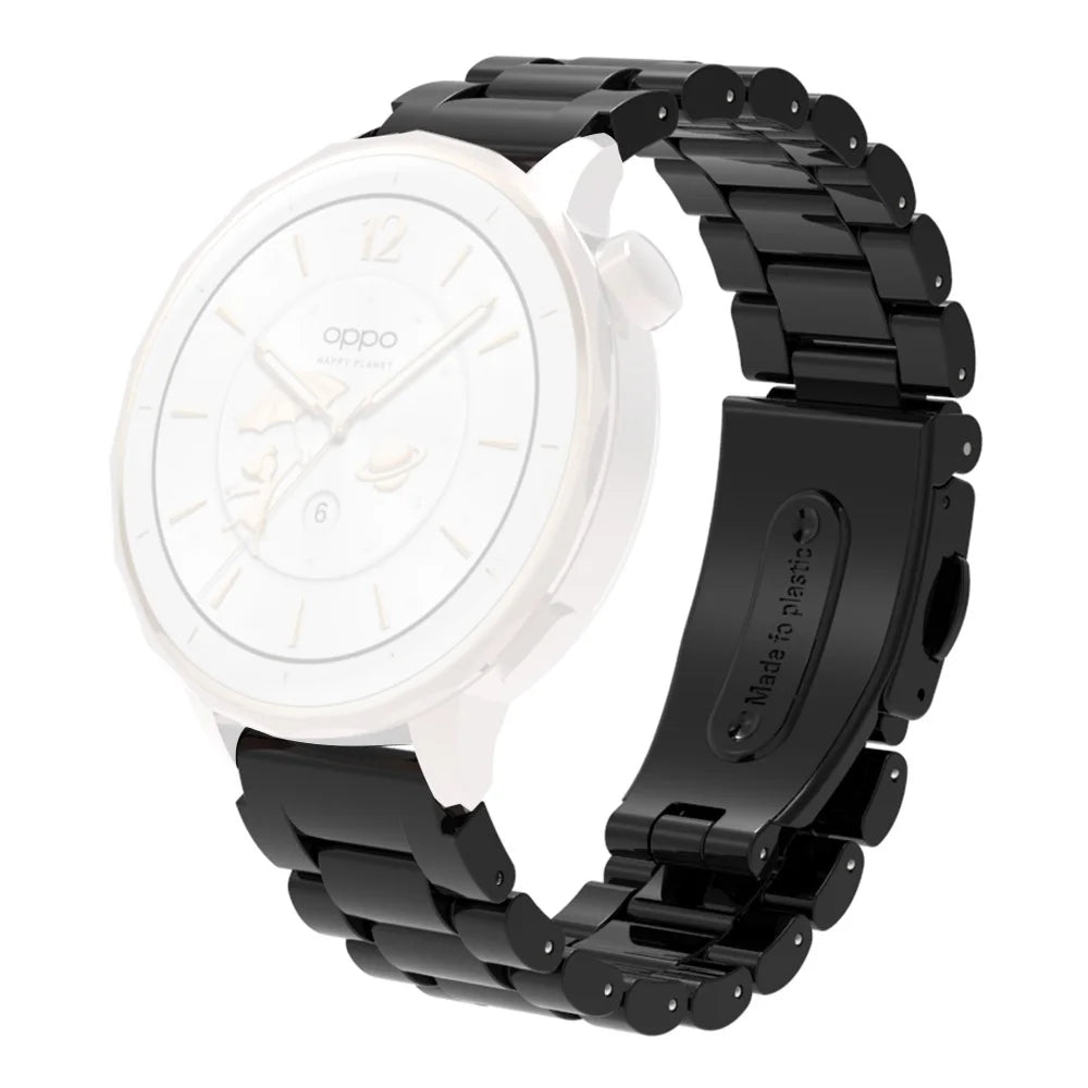 For Huawei Watch GT 5 41mm Watch Band 18mm Plastic Three-Bead Wrist Strap - Black - 1