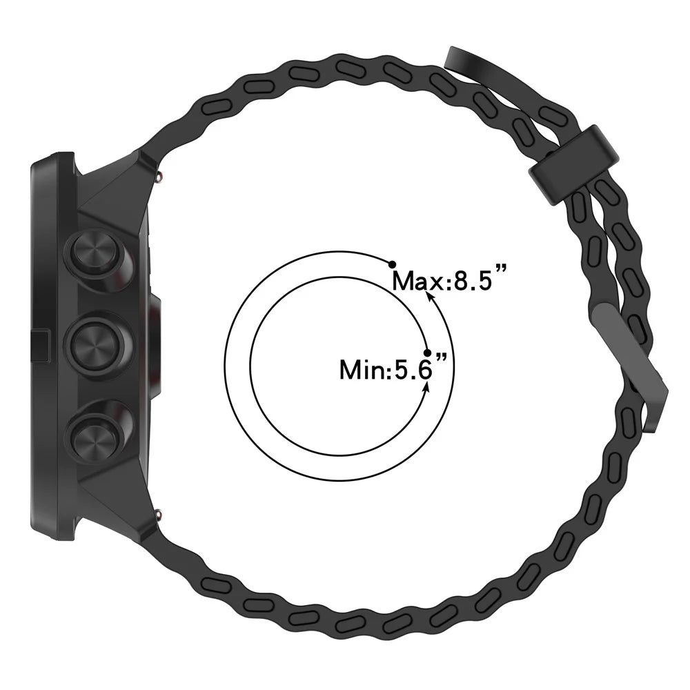 22mm Watch Band for Huawei Watch GT 5 46mm / Samsung Galaxy Watch3 45mm Dual Color Silicone Strap - Black / Red - 7