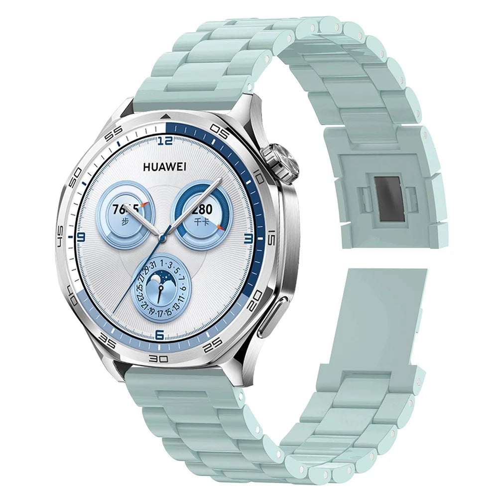 For Samsung Galaxy Watch7 44mm / 40mm Watch Band Magnetic Clasp Candy Color 3-Bead Wrist Strap - Light Green - 2