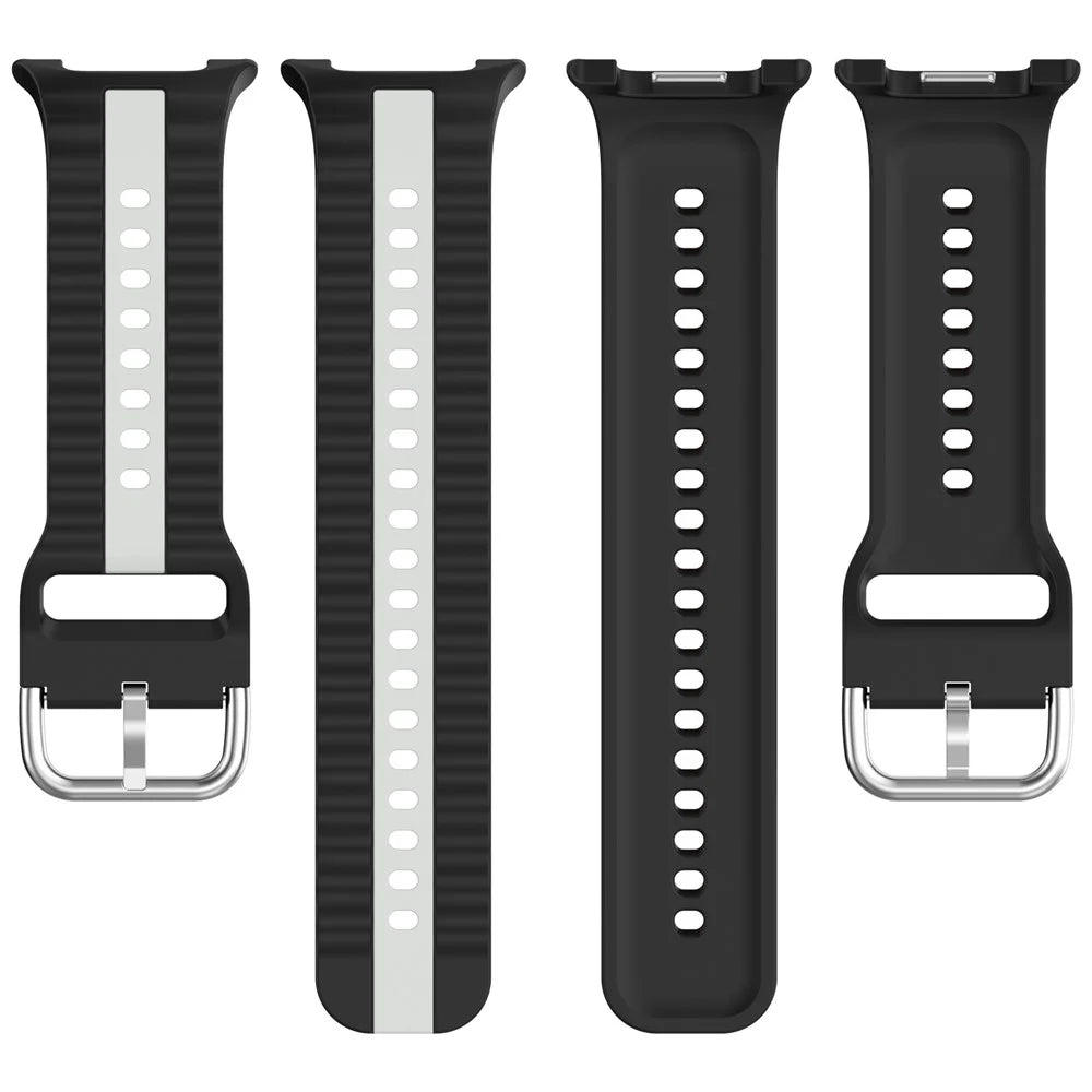 Silicone Band for Samsung Galaxy Watch8 44mm / 40mm / Watch8 Classic 46mm Dual Color Watch Strap - Pink / Purple - 3