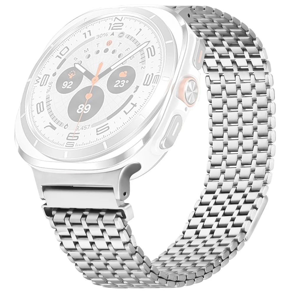Metal Bands for Samsung Galaxy Watch8 44mm / 40mm / Watch8 Classic 46mm Magnetic Clasp Silver Watch Strap - 1