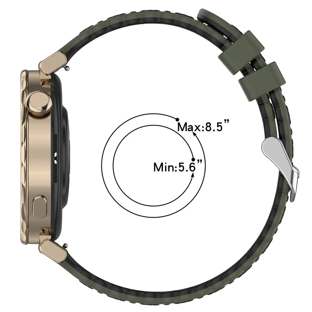 18mm Silicone Strap for Huawei Watch GT 5 Pro 42mm / 5 41mm / 4 41mm Sunflower Pattern Dual Color Watch Band - White / Pink - 6