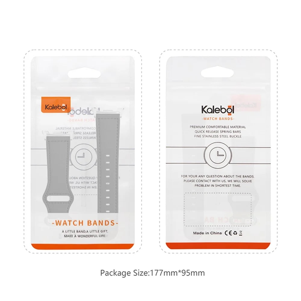 KALEBOL Watch Band for Samsung Galaxy Watch8 44mm / 40mm / Watch8 Classic 46mm Genuine Cow Leather Strap - Black - 7
