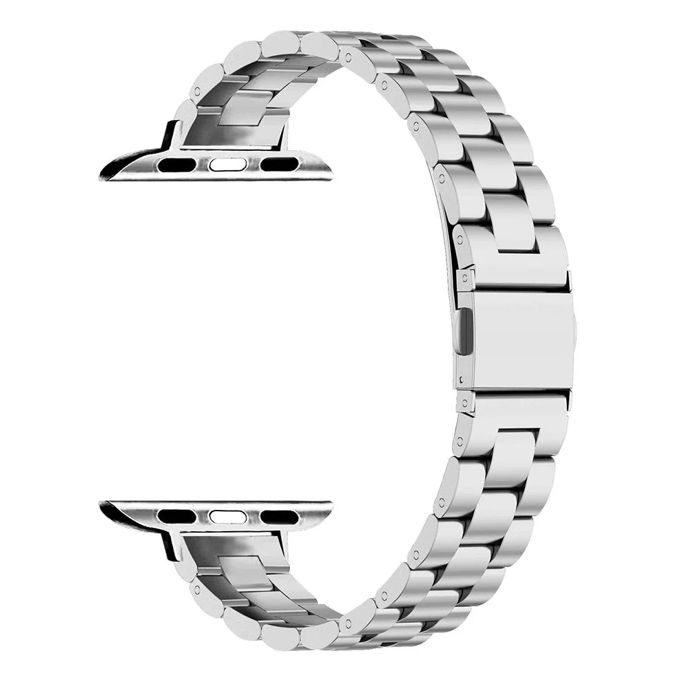 Steel Metal Smart Watch Band Wrist Strap Replacement for Apple Watch Series 11 10 42mm / 9 8 7 41mm / SE3 SE2 SE 6 5 4 40mm / 3 2 1 38mm -Silver - 1