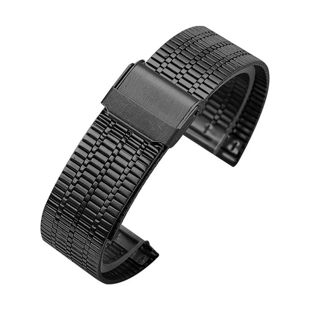 For Huawei Watch GT 5 46mm / Samsung Galaxy Watch3 45mm Band 22mm 7-Bead Stainless Steel Watch Strap - Black - 3
