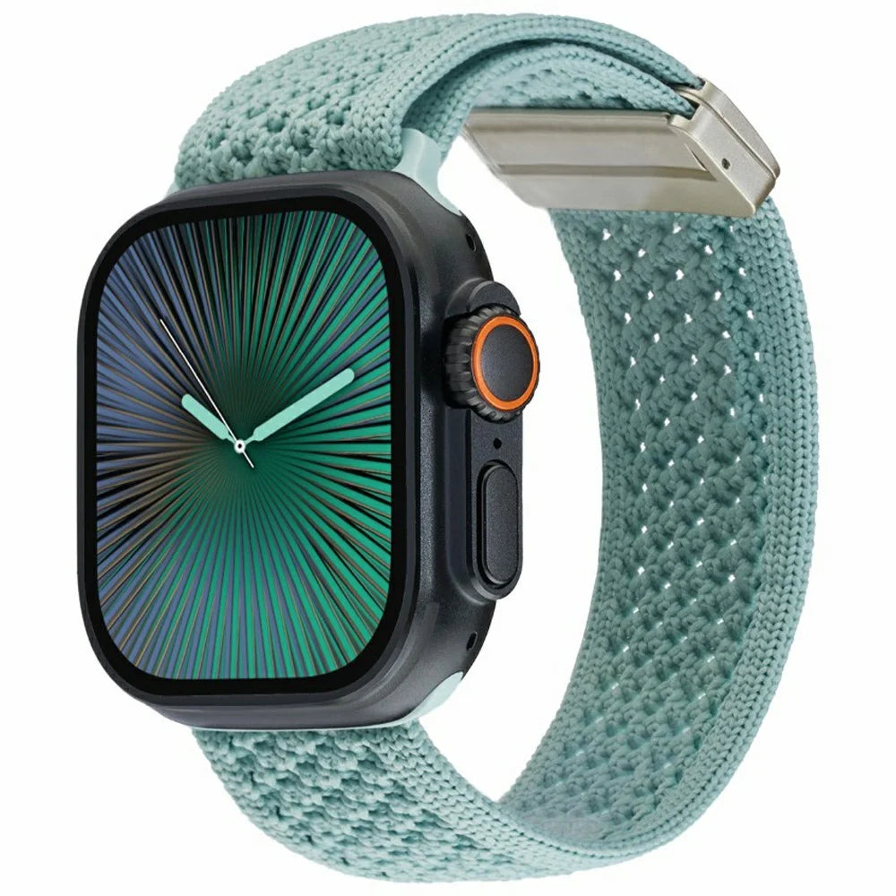LEMONDA Watch Band For Apple Watch Series 11 10 42mm / 9 8 7 41mm / SE3 SE2 SE 6 5 4 40mm / 3 2 1 38mm Breathable Woven Nylon Strap - Mint Green - 2