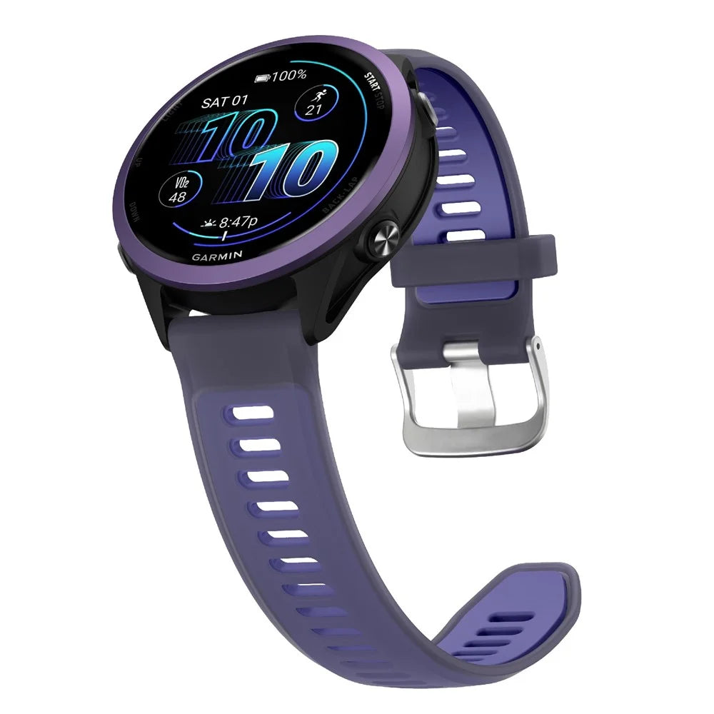 18mm Silicone Watch Band for Huawei Watch GT 5 41mm / GT 4 41mm / Garmin Venu 3S Transparent Wrist Strap - Purple - 3