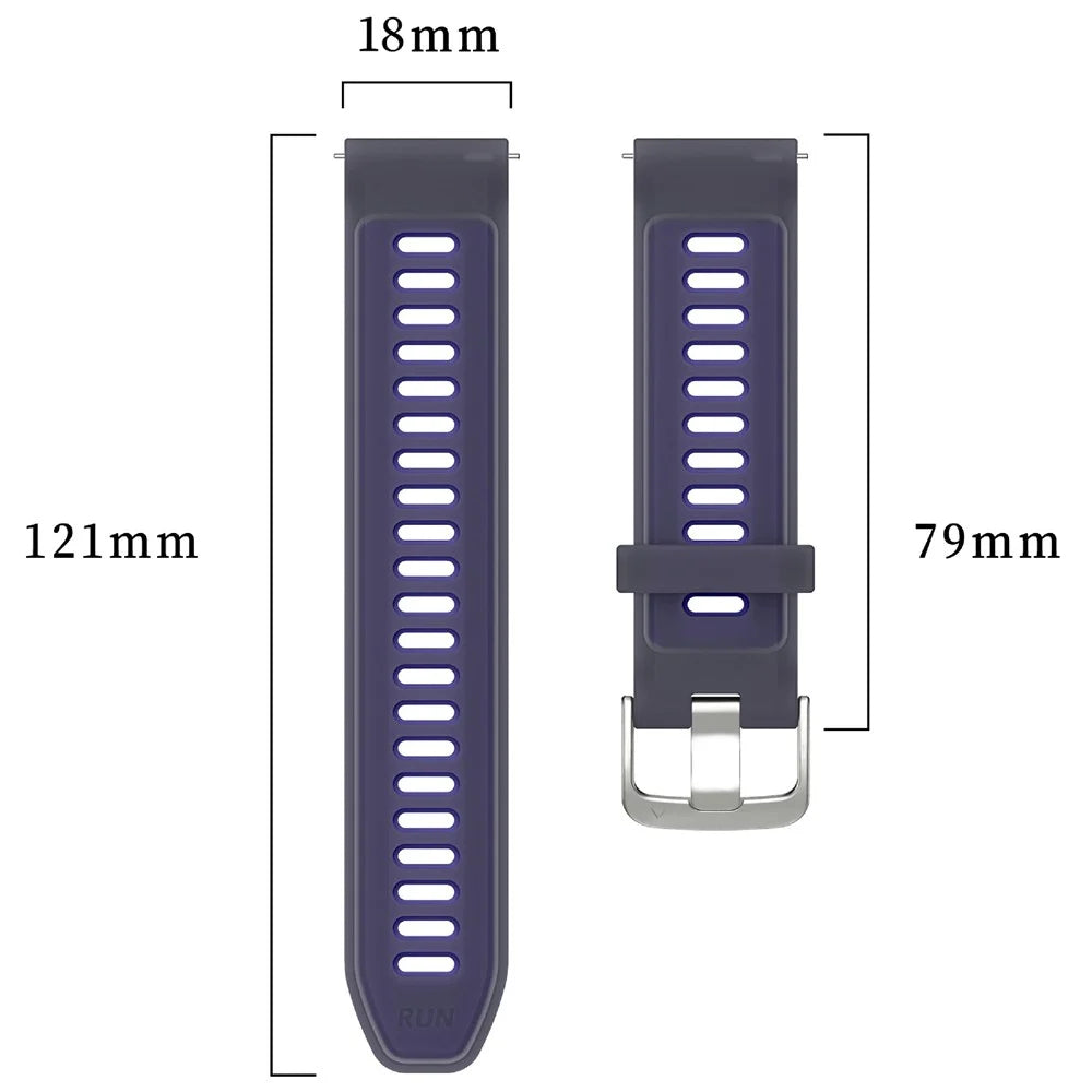 18mm Silicone Watch Band for Huawei Watch GT 5 41mm / GT 4 41mm / Garmin Venu 3S Transparent Wrist Strap - Purple - 6