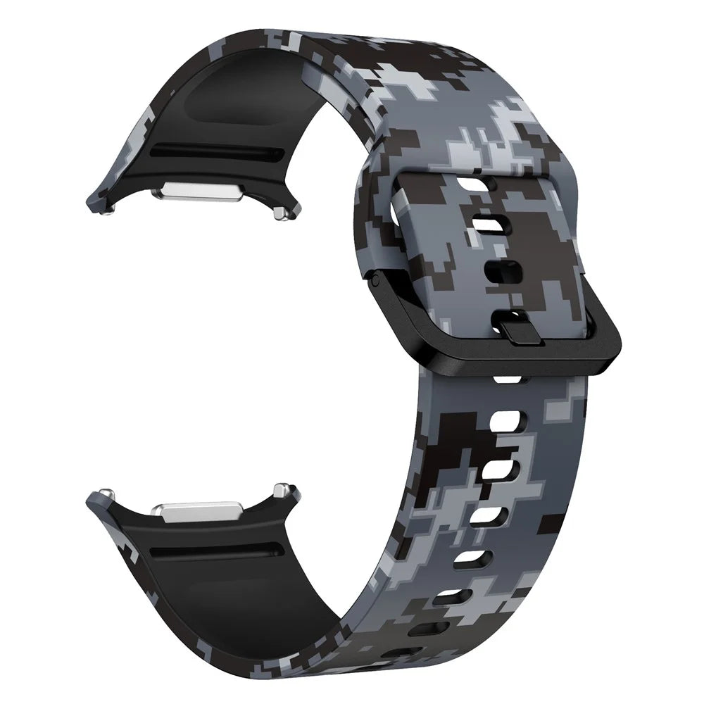 Silicone Strap for Samsung Galaxy Watch Ultra (2025) 47mm / Ultra 47mm Pattern Design Replacement Watch Band - Digital Camo - 3