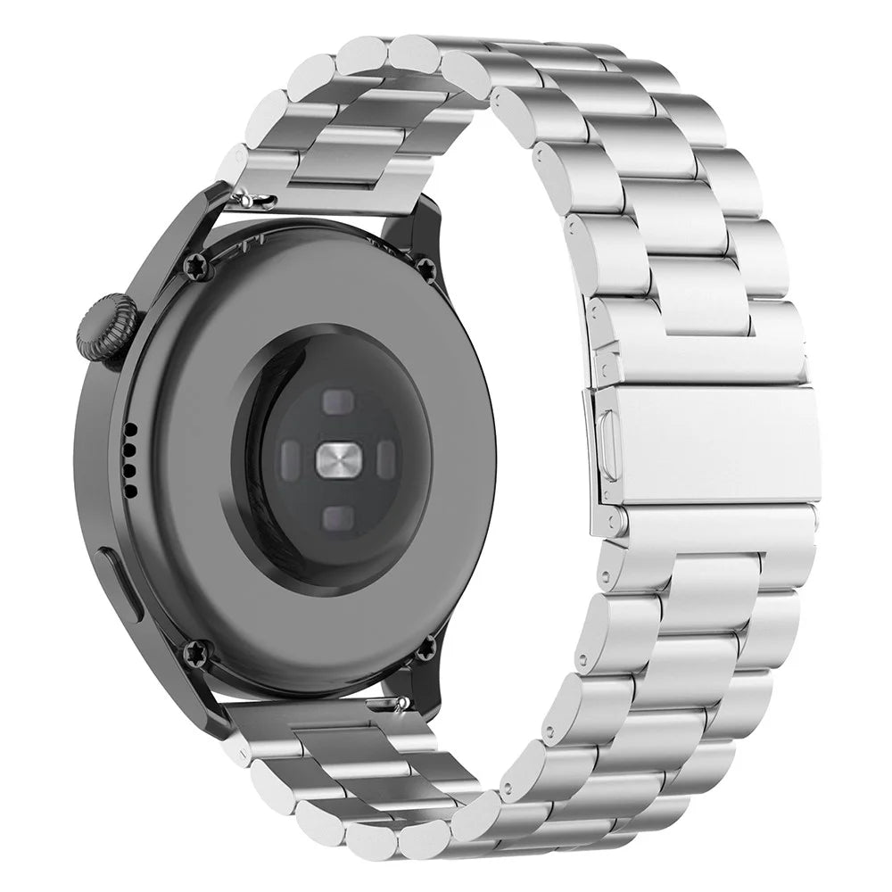 Stainless Steel 3 Beads Replacement Wrist Strap Watchband 22mm for Huawei Watch 3/Watch 3 Pro - Silver - 3