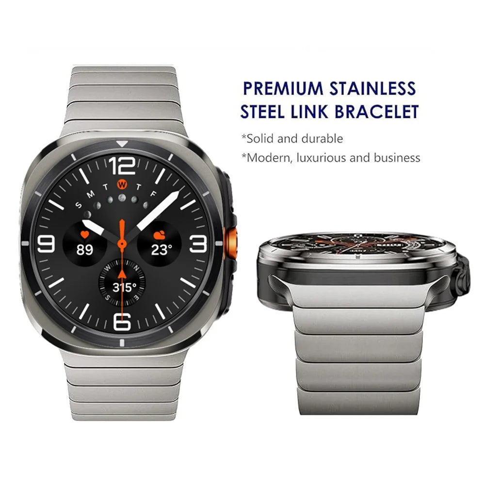 Titanium Alloy Watch Band for Samsung Galaxy Watch8 Classic 46mm / Watch8 44mm / 40mm Wrist Strap - Titanium - 3