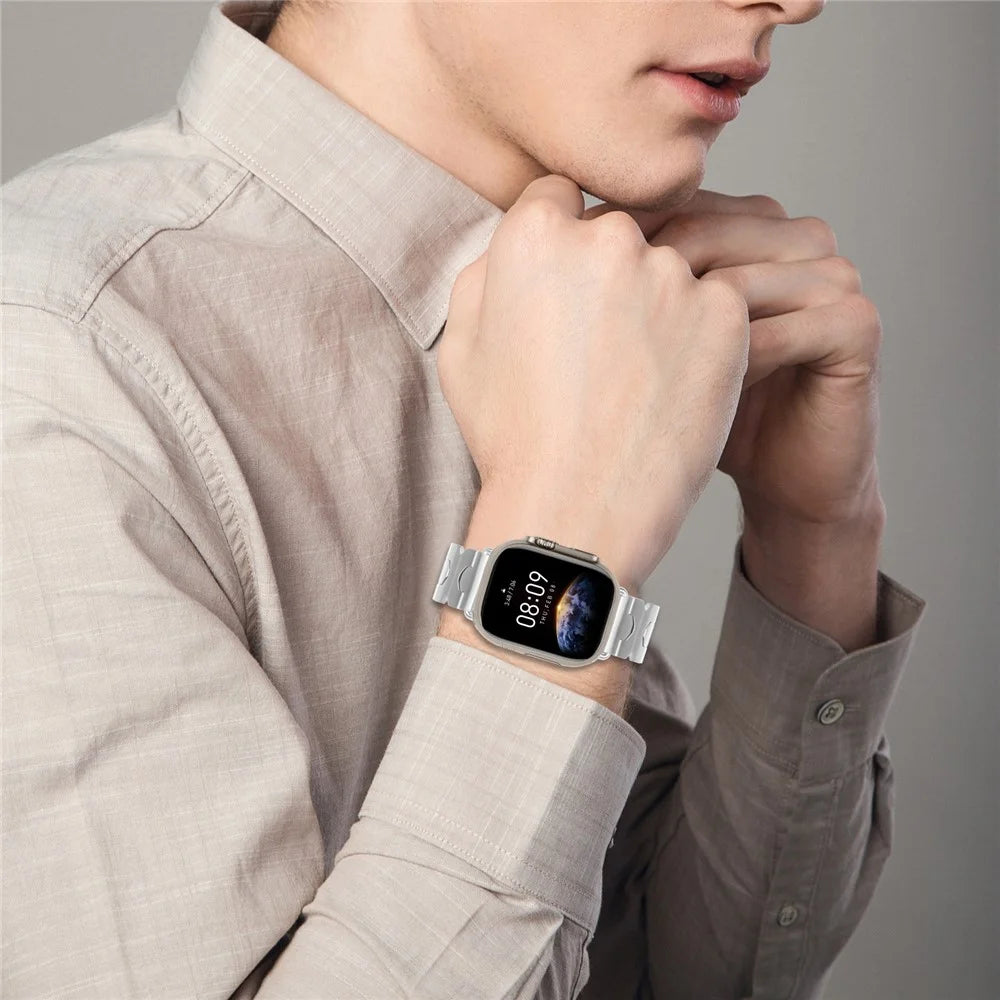 Watch Band For Apple Watch Series 11 10 42mm / 9 8 7 41mm / SE3 SE2 SE 6 5 4 40mm / 3 2 1 38mm Stainless Steel Strap with Butterfly Clasp - Silver - 5