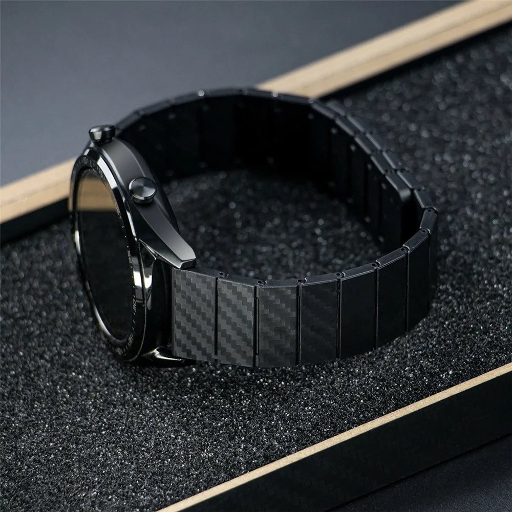 20mm Carbon Fiber Watch Band for Garmin Venu 2 Plus / Venu / Venu Sq 2 / Venu Sq Magnetic Wrist Strap - Blue - 2