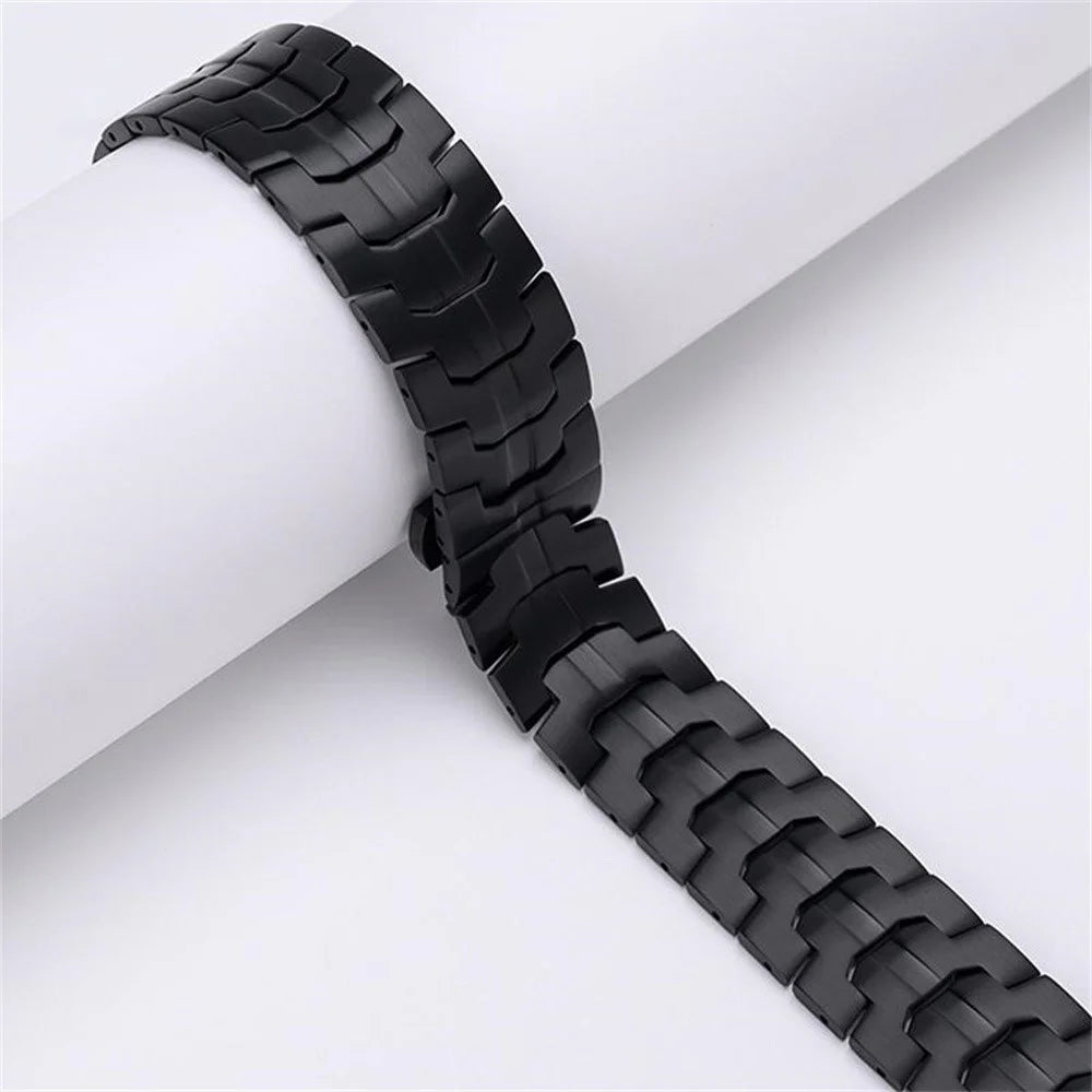 Watch Band For Huawei Watch Fit 3 / Fit 4 / Fit 4 Pro Split Butterfly Clasp Stainless Steel Strap - Black - 2