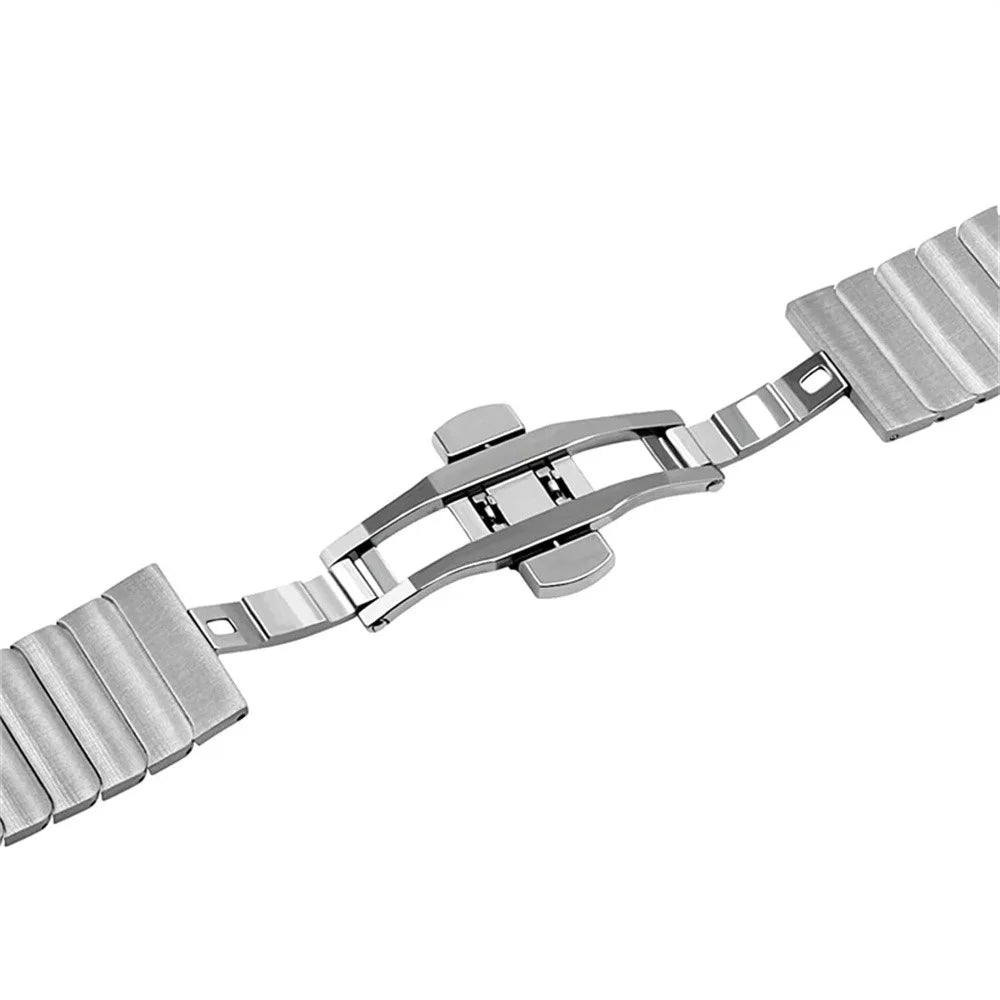 Stainless Steel Watch Band For Samsung Galaxy Watch8 40mm / 44mm / Watch8 Classic 46mm Wrist Strap with Splite Butterfly Clasp - Black - 3