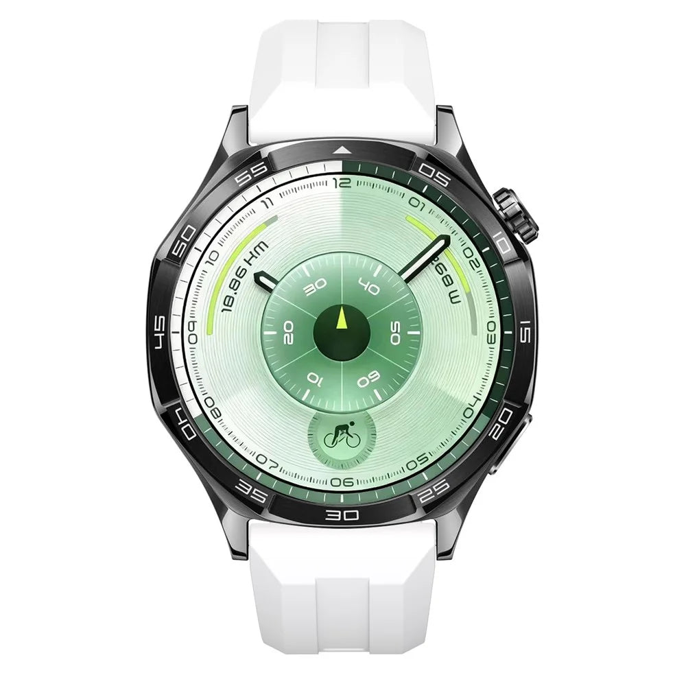 22mm Silicone Strap with Black Buckle for Huawei Watch GT 6 / 5 / 4 46mm / Samsung Galaxy Watch3 45mm Vertical Striped Design Watch Band - White - 4