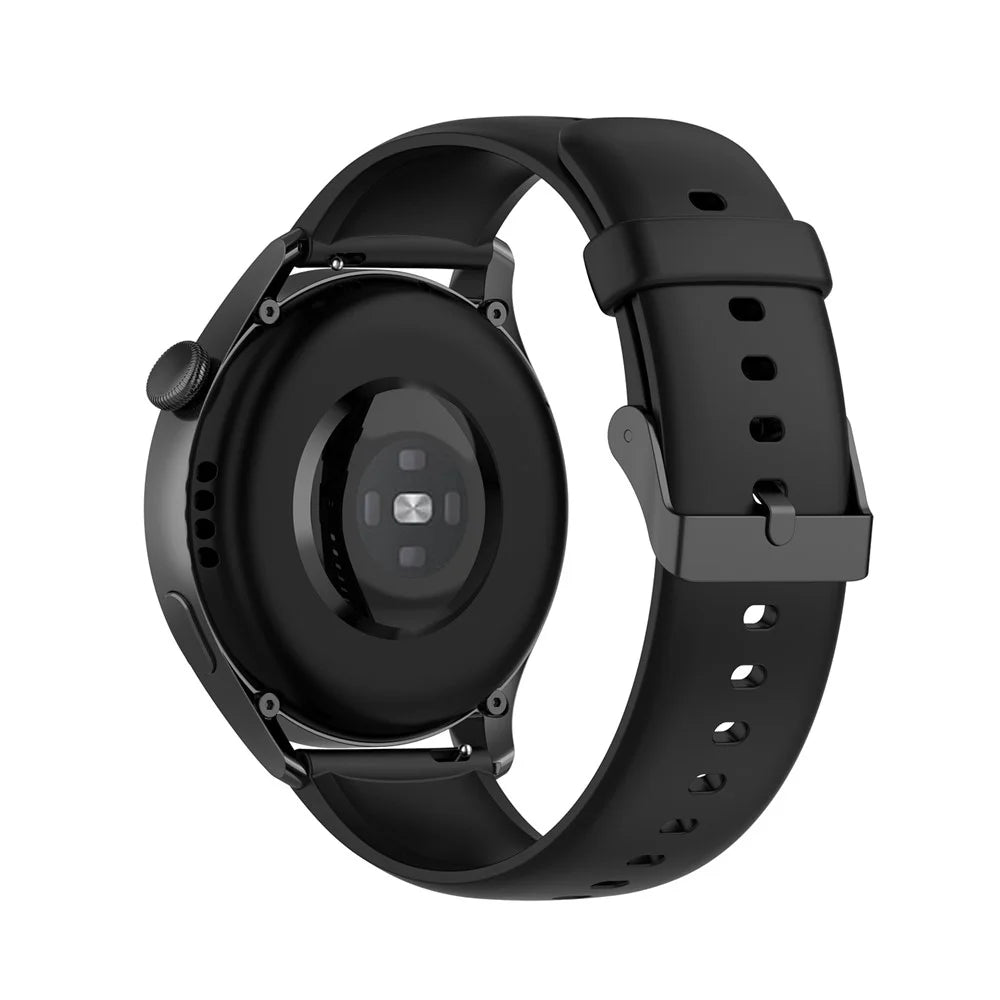 For Realme Watch 3 / Huawei Watch 3 / 3 Pro Watch Band 22mm Silicone Replacement Strap - Black - 1