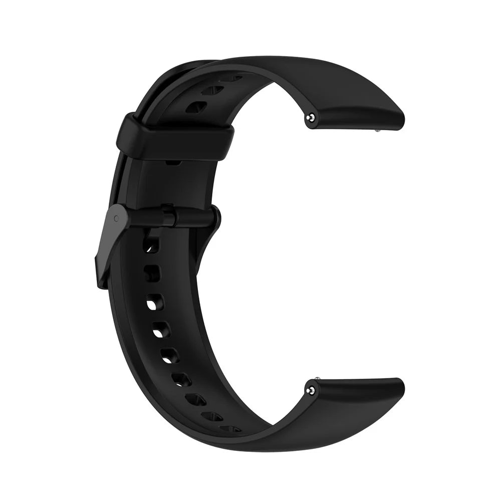 For Realme Watch 3 / Huawei Watch 3 / 3 Pro Watch Band 22mm Silicone Replacement Strap - Black - 4