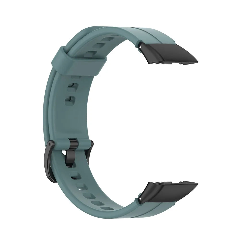 Silicone Adjustable Smart Watch Band Replacement Wrist Strap for Huawei Band 6 / Honor Band 6 / Band 7 - Cyan - 4