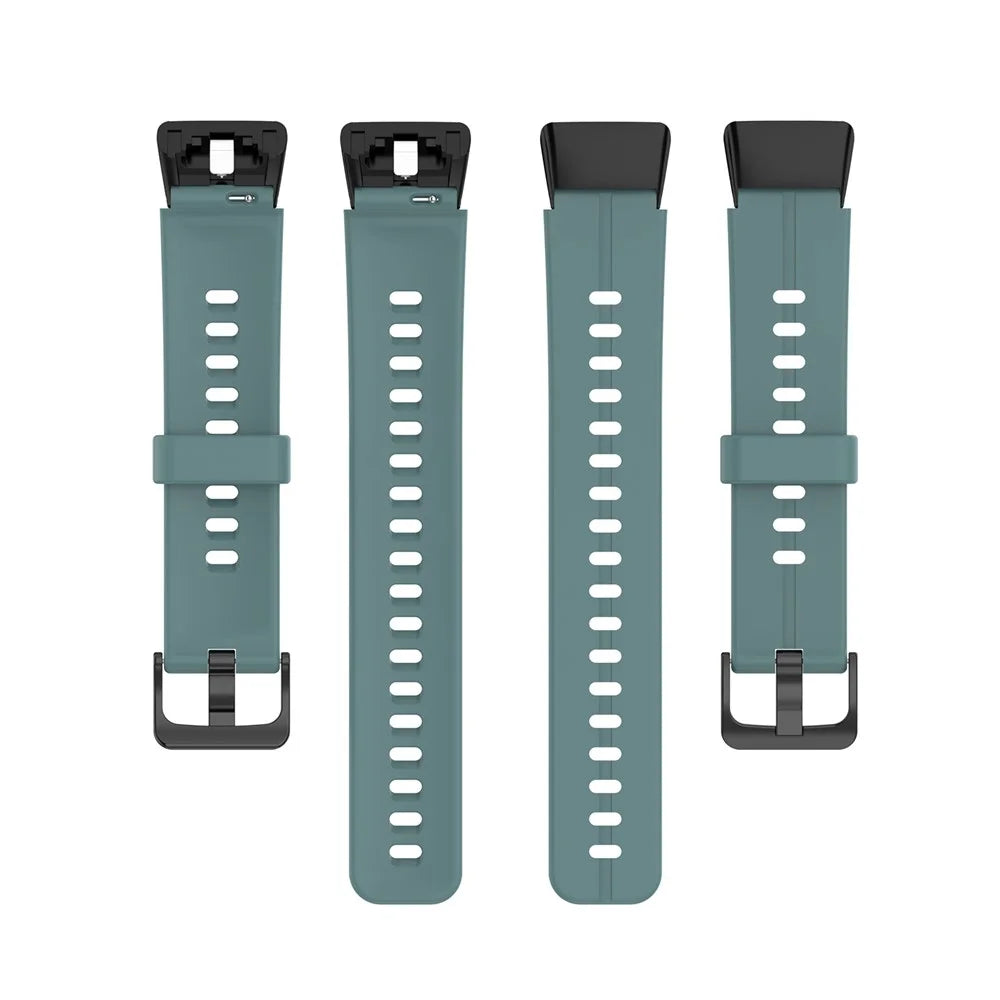 Silicone Adjustable Smart Watch Band Replacement Wrist Strap for Huawei Band 6 / Honor Band 6 / Band 7 - Cyan - 5