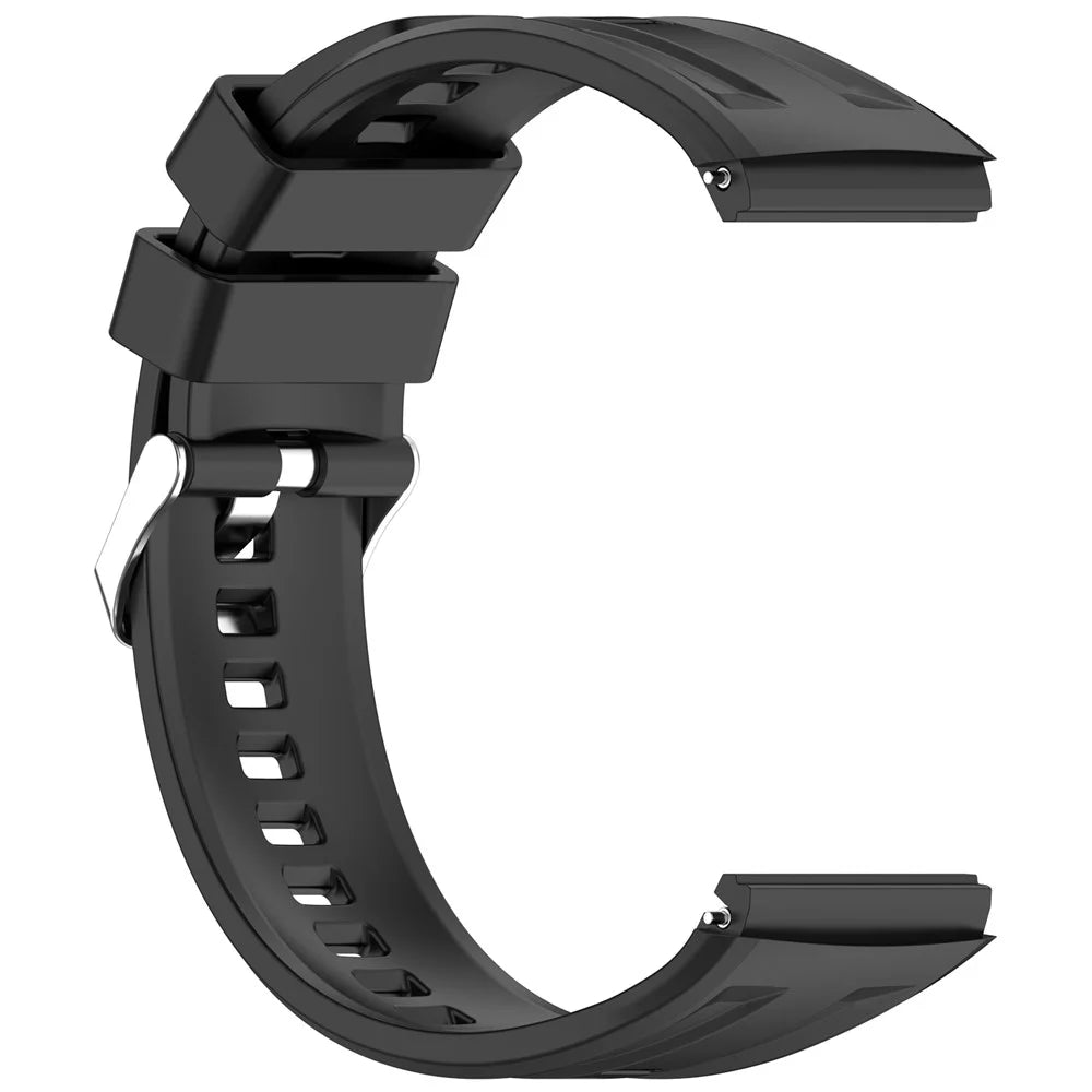 For Huawei Watch GT 6 Pro 46mm Band Silicone Watch Strap Replacement Wristband - Black - 3