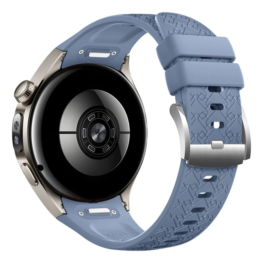 20mm Woven Textured Silicone Strap for Samsung Galaxy Watch7 44mm / 40mm / Watch6 Classic 43mm / 47mm Quick Release Watch Band - Blue - 1