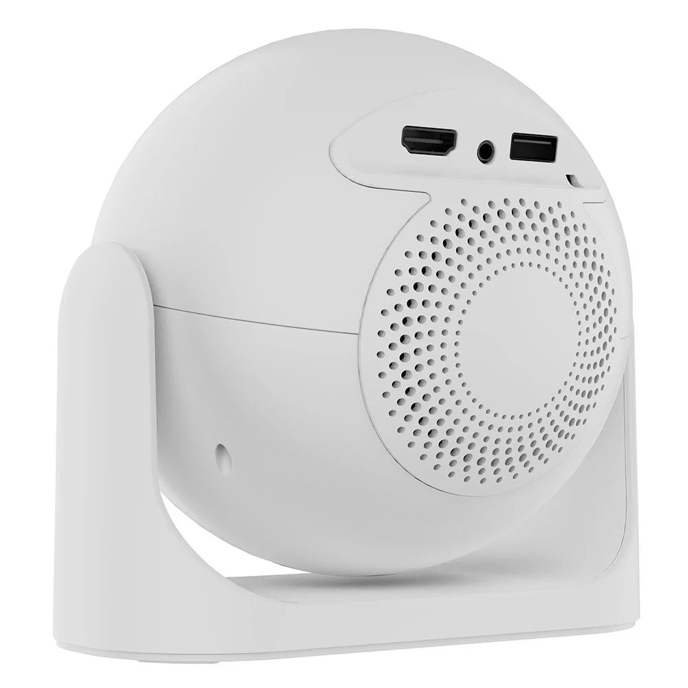 JY360 Football Shape Portable Projector Android 13.0 Auto Focus Mini Projector 2.4G / 5G WiFi 6 for Home Theater - White / US Plug - 2