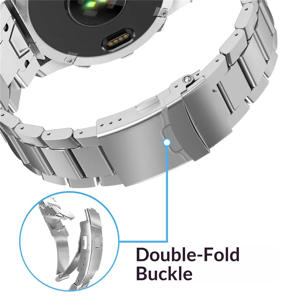 26mm Quick Release Watch Band for Garmin Fenix 8 Pro MicroLED 51mm / 8 Pro AMOLED 51mm / Enduro 3 / 2 Titanium Alloy Strap with Double-Fold Buckle - Silver - 4