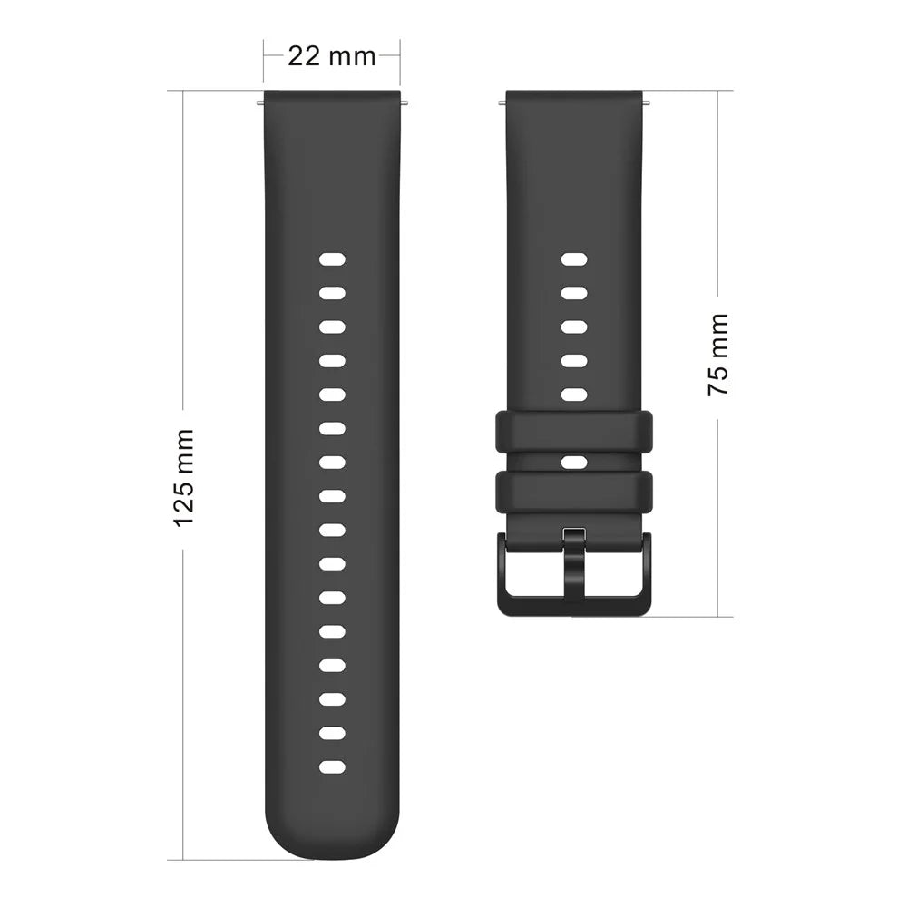 Sporty Waterproof Watch Band Premium Universal Silicone Rubber 22mm Replacement Straps with Black Buckle for Huawei Watch 3 / Samsung Gear S3 Frontier / S3 Classic - Orange - 5