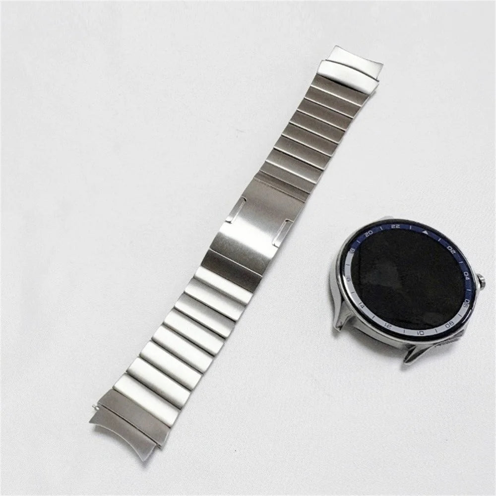 For Oppo Watch X / X2 Wrist Band Titanium Alloy 1-Bead Watch Strap with Folding Clasp - Silver - 4